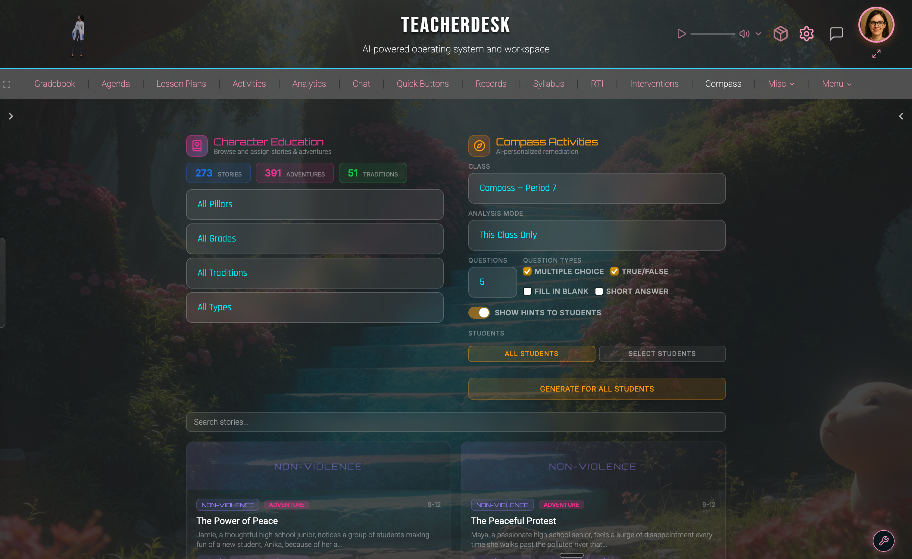 Compass Character Education — Browse stories, adventures, and traditions